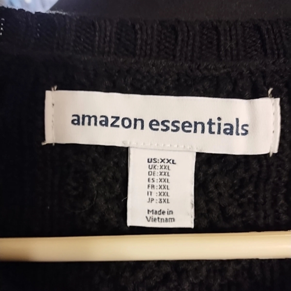 Amazon Essentials Woman's Black Cable Knit Sweater - image 2